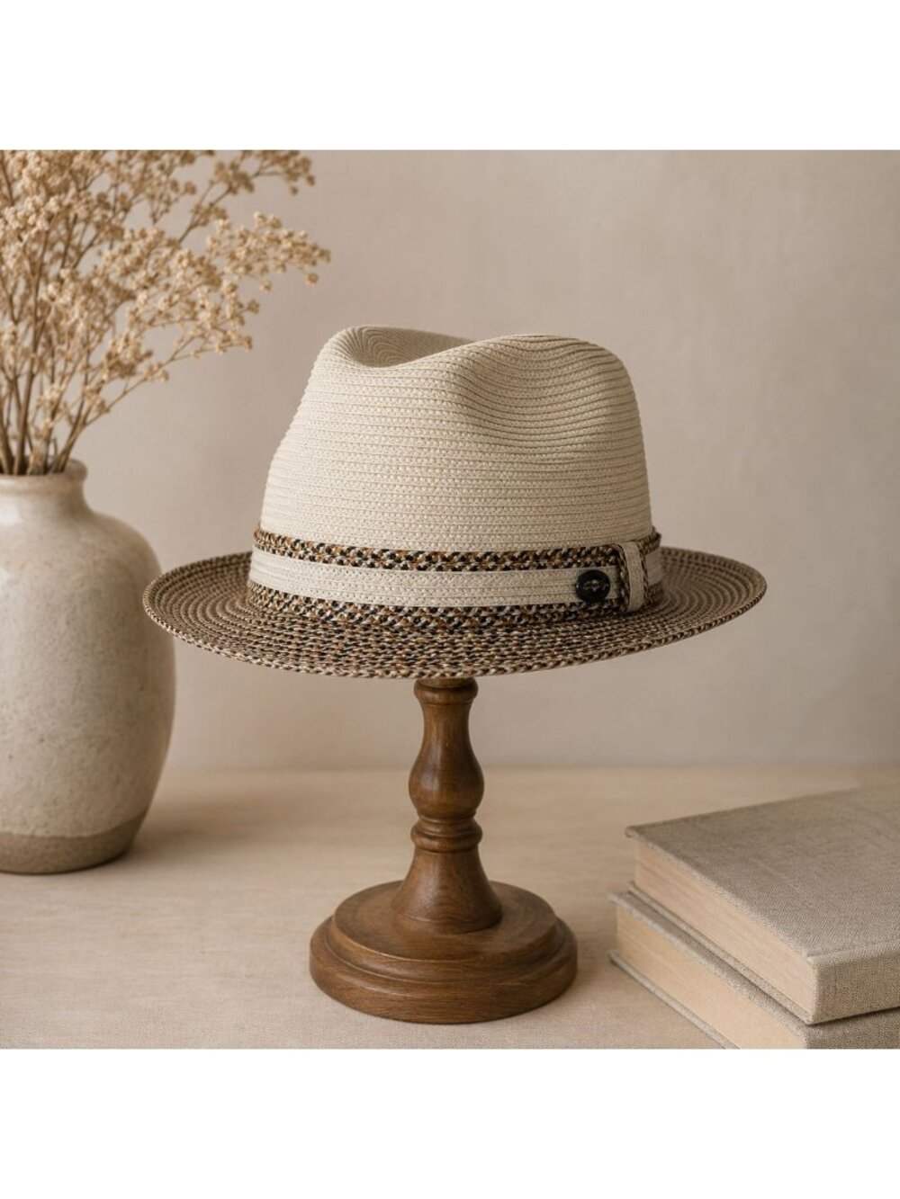 Vintage Bailey Hollywood Trilby Hat Mannes Straw Fedora Summer Travel Short Brim
